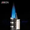 Новая металлическая уличная ветрозащитная бутановая зажигалка JOBON без газа, факел с синим пламенем, прямая турбореактивная зажигалка для сигар, резак для сигар, мужской подарок