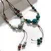 Pendant Necklaces Bohemian Vintage Handmade Necklace Leaf Ceramic Beads Bulk Goods Wholesale Collier Femme Bohe Jewellery 2X831