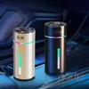 Luchtbevochtigers Autobevochtiger Oplaadbaar Intelligent Dempen Kleurrijk Omgevingslicht USB Draagbare luchtgeurverspreider Voor voertuig EssentialOil