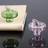 UFO Glass Carb Cap Hat Style Dome Smoking Accessories Colorful Tops With Air Hole OD 35mm For Quartz Banger Nails dab oil rigs Bongs