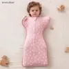 Bebê saco de dormir nascido swaddle sem mangas saco de dormir verão fino algodão macio 2 maneiras zíper fralda mudando 231225