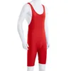 Zestawy biegowe stały kolor bez rękawów w zapasach Singlets Suit Boks Moc Power Podnoszenie stroju bodysuit gym fitness jednoczęściowy