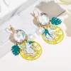 Boucles d'oreilles en peluche Boho Filigree Parrot Birds French Hook Drop Gold plaqued Girl's Tassel Fashion Jewelry 2023