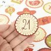 Enveloppe-cadeau 24pcs Joyeux Noël Numéro de papier Autocollants Avent Calendrier DIY Scellant Cadeaux Emballage Adhésif Étiquettes Année de Noël Decoration