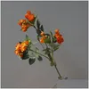 Decorative Flowers Wreaths Small Roses Branch With Fake Leaves Decoration Mariage Garden Supplies Silk Home Decordecorati Homefavor Dhagl