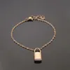 Deluxe Design de alta qualidade Fábrica de 18 cm de bloqueio pulseira de pulseira de ouro rosa prata 316l aço inoxidável v amor jóias homens 285p