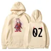 Zero dois querido no franxx oversized hoodies anime moletom com capuz streetwear moletom masculino/feminino crianças roupas soltas com capuz pulôver