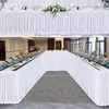 Birthday Party Table Skirt 14ft Checkin Dessert Tulle Skirting Wedding el Conference Decoration 231225