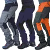 Style de pantalon pour hommes Bloc de couleur lâche multiples multiples de taille plus taille de cargaison longue travail à l'extérieur