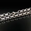 2020 Takı 18-40 inç Baba Hediyeleri 10mm Gümüş Paslanmaz Çelik Büyük Moda Parlak Yuvarlak Rolo Bağlantı-Zincir Kolye286y