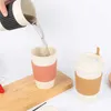Caffettiere 3pcs tazze riutilizzabili con coperchi paglia di grano tazza portatile per lavastoviglie eco -friendly tè espresso
