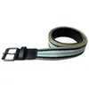 Belts 1 PC Boys & Girls Roller Buckle Casual Canvas Stripe Belt