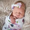 Sovsäckar nyfödd baby pojke och flicka blommor sovsäck sovsäck wrap swaddle+pannbandsset 0-6m baby sovsäck231225