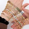 Bangle Luxury Crocky Link Браслет для женщин свадьба Полный кубический циркон кристалл CZ Dubai Party Jewelry 2022Bangle Banglebangle266S