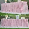 Utomhusbröllopsdekoration Tabelduk bord kjol diy moln mopping födelsedag 231225