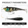 Reino artificial iscas macias 170mm 55g afundando iscas de pesca jigging pvc água salgada isca macia swimbait t-tail para peixes de truta 231225