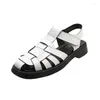 Sandales 2023 Plateforme de tendance décontractée pour femmes d'été Low Talon Elegant Beach Fashion Gladiator Weave Comfort Sandalias de Mujer