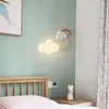 Lâmpadas de parede LED LED NUVEL BRANCA LUDE DE CRIANÇAS FILHAS MINIMALISTA PRINCESSO MODERNA BERSERIANÇA menina menino Luzes do quarto de menino