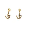 Charme étouffe boucles d'oreilles aretes orecchini designer classique lettre de verrouillage des boucles d'oreilles vintage réalisée pour hommes bijoux de luxe pour femmes bijoux bijoux cjewelers