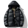 White duck down black gold down jacket for men in winter, new trend windproof, warm and thickened couple loose jacket for winter wear