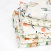 Coperte Stampa digitale Bamboo Cotton Muslin Swaddle coperta 120 120 cm asciugamano da bagno nato