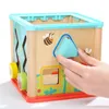 TOP BRIGHT Giardino 5 in 1 Cubo di attività in legno Montessori Giocattoli per bambini per ragazze e ragazzi Giocattoli per bambini Primo regalo di compleanno 231225