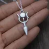 12 pezzi Wiccan Dea Giovite a sospensione Moon Collana di moda per le donne13304