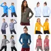 Outfits Lu Align Lu Definiera kvinna Yoga Bodybuilding Jacket Långsärm Sportjackor utomhus träning Päls snabb torr fitness Activewear br