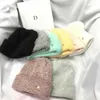 Angora rabbit hair knitted hat Korean version multi-color warm ear protection wool hat popular on the internet versatile autumn and winter hat