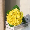 Dekorativa blommor 1pc verklig beröring Artificiell grön växt Silk Simulerad hortensia Fake Flower Home Decoration Arrangement