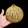 Extra Large Saint Benito Medalj högkvalitativ smycken Stor religiös Saint Benedict Round Prize 125mm 231225