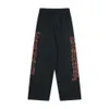 Designer Balanciaga Pant B Family High Version 23SS Paris Cola BB New Flame Embroidered Printed Guards Pants for Men and Women's Casual Pants Family of Legends