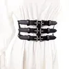 Ceintures de la taille rétro de ceinture de mode Black Goth Black Goth Bijoux ajusté pour les femmes et les filles335T