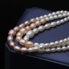 Echte mehrschichtige Halskette mit natürlichen Perlen, Statement-Halsband, Boho-Damenschmuck, Jahrestagsgeschenk 231225