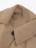 Giacche da donna Solida giacca a petto single Donne Donne Autunno Coraggio a maniche lunghe Collaro casual Coate femminili 2023 Poccia di moda sciolta