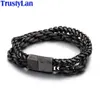 10 Inches Heavy Chain Link Stainless Steel Men's Bracelet For Men Mens Bracelets & Bangles Biker Jewelry Bracelet Male Punk 2261D