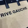 Modische Raffias-Webung, Designer-Strandtasche, Rive Gauche, Shop, Canvas-Pochette, Luxurys-Handtasche, große Einkaufstasche, Damen- und Herren-Schulter-Clutch, Umhängetaschen, Stadtreisetaschen