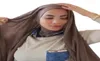 Lenços instantâneos hijab chiffon xale com capô sob lenço cobertura completa mulheres muçulmanas bonés senhoras8452867