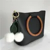 Key Rings Luxury Real Fox Fur Ball PomPom 9 Colors Genuine Mink Fur Keychain Cherry Fruit Metal Key Ring Pendant Bag Charm Women f332 231218