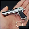 Novelty Items Desert Eagle Pistol Toy Gun Miniature Model Keychain Fl Shell Alloy Can Not Shoot Boy Birthday Gift Wholesale Drop Del Dh9S8