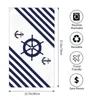 Serviette nordique Série de voile bleu foncé