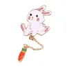 Broches brillant U Emaill Cartoon Carrot Broche Broch pour le sac à boucles de la mode