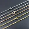 Ketten Halskette Frauen Edelstahl Lange Männer Mode -Goldkette Perlenschmuck am Hals Whole351c