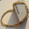 Nya män tung 12mm stämpel 24k Real Yellow Solid Gold GF Autentic Finish Miami Cuban Link Chain Necklace213L