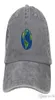Pzx Men Women Classic Dżins Earth Globe Regulowany czapkę baseballową Kapelusz Dad Niski profil idealny na zewnątrz3997783