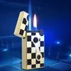 New JOBON Double Fire Lighter with Dial Light Gradient Color Metal Windproof Inflatable Cigarette Lighter
