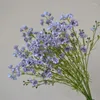 Decorative Flowers 5pcs Luxury Violets Artificial Moisturizing Feel Delphiniums Latex Decor Flower Arrangements Wedding Party Home Florals