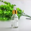 새로운 디자인 도매 20ml 에센셜 오일 e 액체 의학 화장품 물 ugvmk 용 새로운 디자인 20ml 투명 유리 드롭퍼 병