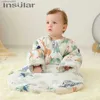 Sleeping Bags Toddler Winter Sleeping Bags Infant Warm Cotton Pajamas Little Kids Cartoon One Piece Bedtime Playsuits Baby Sleepsack Foot MuffL231225