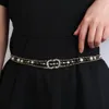 Moda kadın kemer çift elmas bel zinciri bel bandı kanalı lüks tasarımcı kemerler altın şeridi metal kemer mektup ceinture kuşak balo gelinlik ax47g